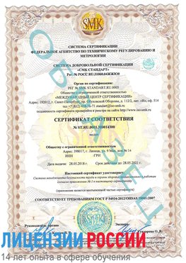 Образец сертификата соответствия Дальнереченск Сертификат OHSAS 18001